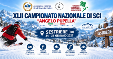 42° Campionato nazionale di sci ANCIU – 24/31 gennaio 2027, Sestriere (To)